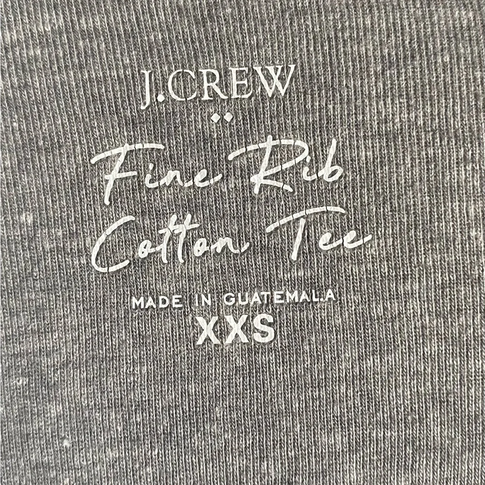 J. CREW-GRAY V NECK TEE-SIZE XXS